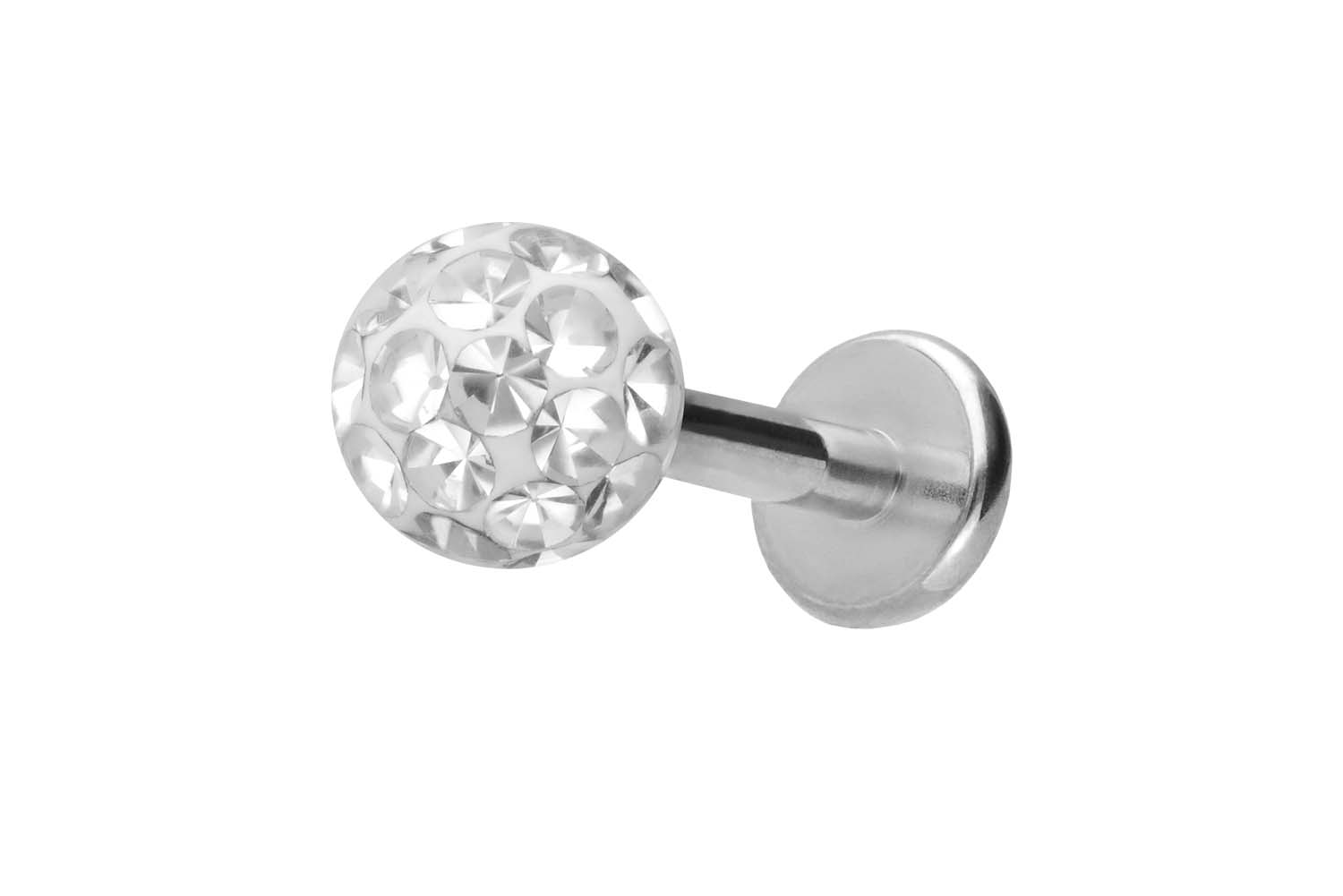 Titan Labret Piercing mit Innengewinde EPOXY-KUGEL